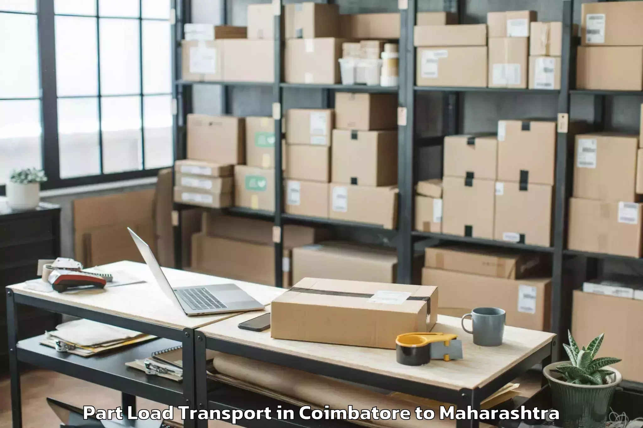 Book Coimbatore to Bhokar Part Load Transport Online